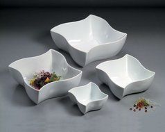 American Metalcraft SQVY5 Sqauvy Porcelain Bowl, 25-Ounce, White N2