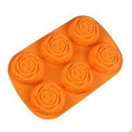 PIAGO 1 Pcs 6 Rose Silicone Cake Baking Mold Cake Pan Muffin Cups Handmade Soap Moulds Biscuit Chocolate Ice Cube...