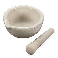 6ml Mini Porcelain Mortar Pestle Set Mixing Grinding Bowl N3