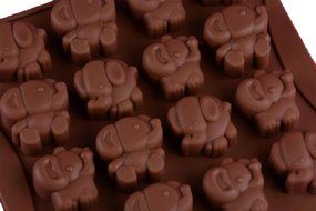 JLHua 16-Cavity Cute Elephant Silicone Cake Chocolate Soap Decoration Mold N3