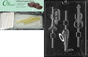 Cybrtrayd J090 Musical Instruments Lolly Jobs Chocolate Candy Mold N10