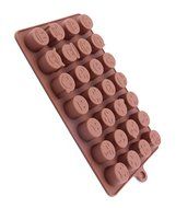 Cherryard 28 Cavity Smile Face Silicone Mold for Making Mini Cake Chocolate Candy, Pack of 1 N3