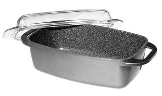 STONELINE Roaster With Glass Lid, 40 x 22 cm, Anthracite N2