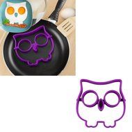 Asunflower&reg; Lovely Cute Owl Shaper Silicone Moulds Cooking Egg Tool with Pretty Egg Shaper Purple Owl Shaped Egg... N2