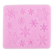 Bilipala Silicone Mold Snowflake, Cute Fondant Molds for Christmas