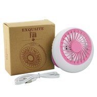 Mystery Rechargeable USB Mini Fan Portable Desktop Table Fan with Bulit-in Battery USB Powered with 3 Modes Speed... N6