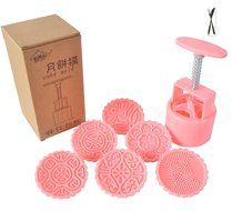 Father.son China&#039;s Mid-Autumn Festival Moon cake mold DIY tools set (Flower of 6 50g) N10