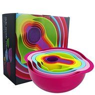 8 Piece Compact Food Preperation Set Nested Mixing Bowls N6