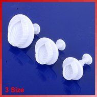 3 Pcs Rose Leaf Plunger Cutter Mold Fondant Cake Decorating Kitchen Tool N2