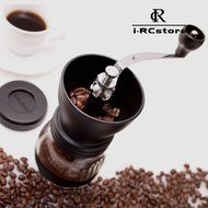 RC Manual Ceramic Burr Coffee Grinder Hand-crank Coffee Mill, Pot Capacity 120g (Brown) N7