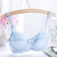 PHOTNO Women Push Up Deep V Ultrathin Underwire Padded Lace Brassiere Bra Big Size N23