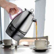 Minos Moka Pot Espresso Maker &nbsp;- 6 cup - 10 fl oz - Stainless Steel and Silicon Handle - Suitable for Gas, Electric... N4