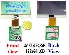 Serial:UART/IIC/I2C/SPI 128x64 12864 Slim Graphic LCD Module for Arduino/PIC/AVR