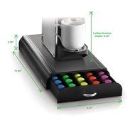 Mind Reader "Anchor"Coffee Pod Storage Drawer for 50 Nespresso Capsules BlackGY#583-4 6-DFG292765 N2