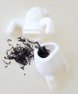 KABOOCHY Pug Life Silicone Tea Infuser, Cute Loose Leaf Tea strainer, White Color N2