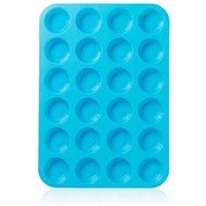 Homankit 2 Pack Silicone Mini Muffin Pan - 24 Cups Blue Mold &amp; Baking Tray - Reusable, Non-Stick Bakeware for... N4