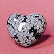 Heart Shaped Snowflake Obsidian