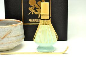 Japanese Mino Yaki ware Matcha Bowl And Tea Ceremony Set Green Tea 11.5 / 11.5 / 8cm (4.5 / 4.5 / 3.1inch)[7402] N4