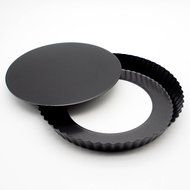 Wenwins nonstick bottom tart pan pie pan quiche pan 9 inch black N3