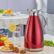 MEGOOD 1.5L Stainless Steel Coffee Carafe Home Vacuum Insulation Pot(Red) N13