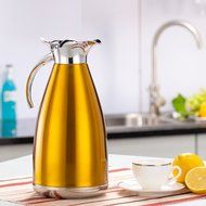 MEGOOD 1.5L Stainless Steel Coffee Carafe Home Vacuum Insulation Pot(Red) N14
