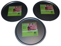 Italian Cooking Concepts THREE 12 inch Pizza Pans for baking Pizzas, cookies or Biscuits N4