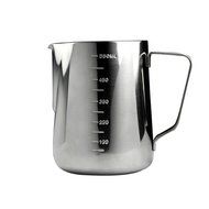 Stainless Steel Milk Coffee Frothing Pitcher Cup Jug Silver Tone (600ml) N8