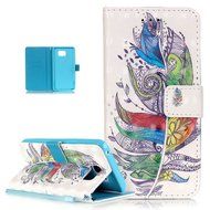 Galaxy Note 5 Case,Galaxy Note 5 Cover,ikasus Shiny Glitter Diamond Colorful Art Painting PU Leather Flip Wallet... N4