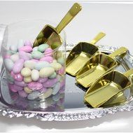 Firefly Imports Small Plastic Candy Scoops, Small/3.25-Inch, Gold, 12-Pack N3