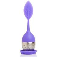 Set of 1 Tea Infuser Leaf Strainer Handle with Steel Ball Silicone Leaf Lid By Xcellent Global N3