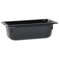 Vollrath 8034420 Super Pan 1/3 Size Plastic Steam Table Pan 4"D , Low Temperature, Black