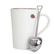 Heart Shaped Tea Infuser Spoon Strainer Stainless Steel Steeper Handle Shower