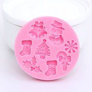 1pc Silicone Cake Mould Christmas Cup Snow Flake Sugarcraft Tool N5