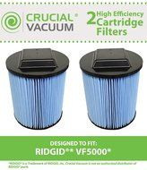 2 Ridgid Replacement 3-Layer VF5000 Filter Fits Ridgid 6-20 Gallon Wet/Dry Units WD0671 WD0970 WD06700 WD0671EX0...