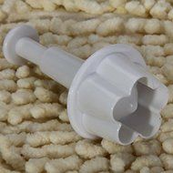 4pcs Fondant Gum Paste Plunger Cutter Flower White N5