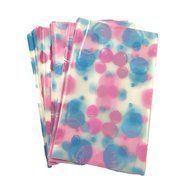 Derker 100 PCS Cellophane Treat Bag,Flat Cello,Polka Dot Colorful Bubble Gift Candy Bakery Cello Value Pack Supplies... N6