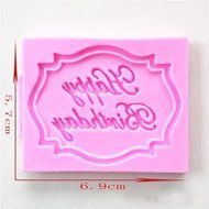 GOOTRADES Happy Birthday Alphabet Silicone Mold for Cake Pop Mold Chocolate Mold Fondant Tool N3