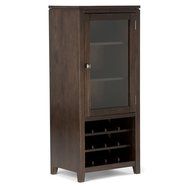 Simpli Home Cosmopolitan Medium Storage Cabinet, Coffee Brown N9