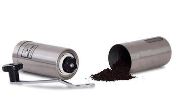 The Sovrano Int'l Coffee Grinder - Best Ceramic Conical Burr Coffee Bean Grinder, Stainless Steel - Aeropress... N9