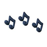 Item#37842 - Music Notes Molded Sugar Cake/Cupcake Decorations - 12 ct