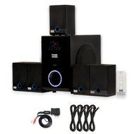 Acoustic Audio AA5817 Home Theater 5.1 Speaker System with Bluetooth and 4 Extension Cables N2