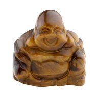 JOVIVI 1pc Natural Carved Gemstones Happy Buddha Figurine Statue 1.2&#039;&#039; Room Decoration, with Gift Box (Rose Quartz) N21