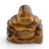 JOVIVI 1pc Natural Carved Gemstones Happy Buddha Figurine Statue 1.2&#039;&#039; Room Decoration, with Gift Box (Rose Quartz) N22