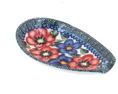Polish Pottery Poppy Garden Small Spoon Rest