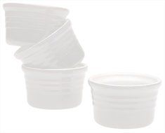 Le Creuset Stoneware 4-3/4-Ounce 4-Piece Ramekin Set, White