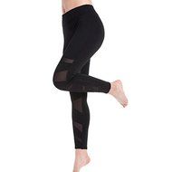 PHOTNO Women&#039;s Mesh Panels Stretchy Workout Sports Gym Yoga Leggings Ninth Yoga Pants N11
