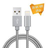iPhone Charger, X-cable Nylon Braided Apple Lightning Cable USB Sync Cord for iPhone SE/ iPhone 6S 6/6s plus/6... N5