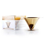 Clever Coffee Filter /Dripper - Titanium Coated Gold Stainless Steel Coffee Filter with Cup Stand, Permanent Reusable... N6
