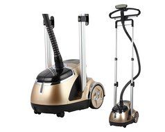 SALAV Limited Edition Professional Series Dual Bar Garment Steamer with Foot Pedals, GS49-DJ Gold N2