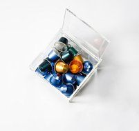 Nespresso Cube Plexiglass Capsule Pod Holder, Clear Dispenser, Storage Solution for Nespresso Machines - Fits... N5